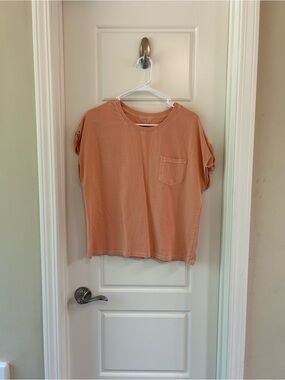 Thread & Supply Peach Crewneck Pocket Tee